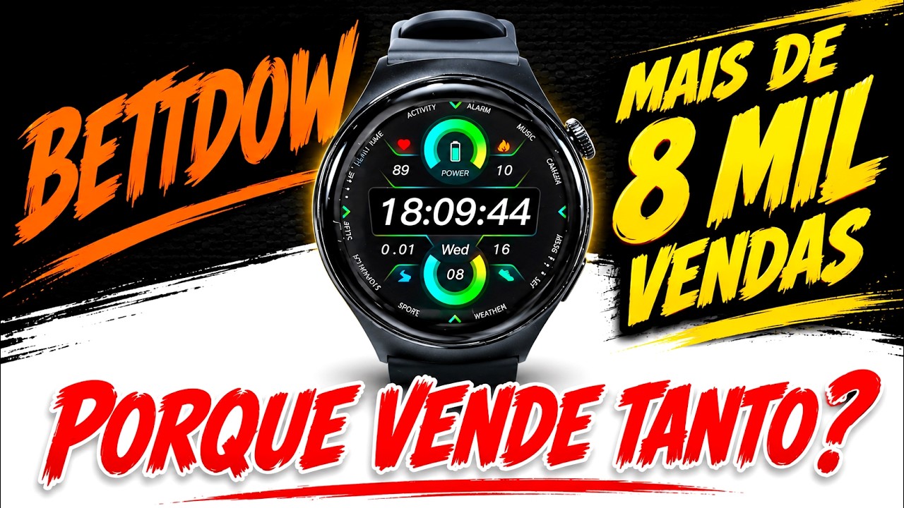 Miniatura da avaliação em vídeo de Smartwatch Bettdow com Ecrã Tátil e Alexa IP68