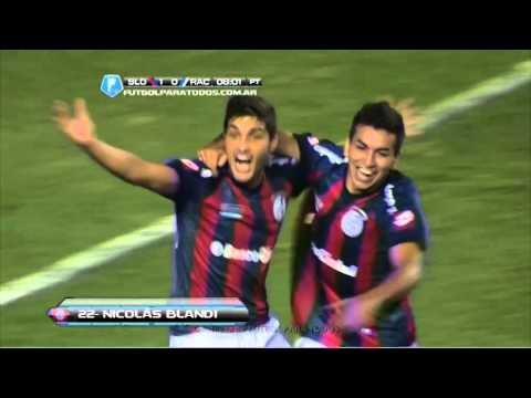 Gol de Blandi. San Lorenzo 1 - Racing 0. Fecha 2. Torneo Final 2014. Fútbol Para Todos
