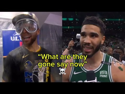 Jayson Tatum copying everyone after winning the  NBA Championship!