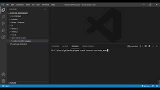 How to remove node modules using vs code terminal
