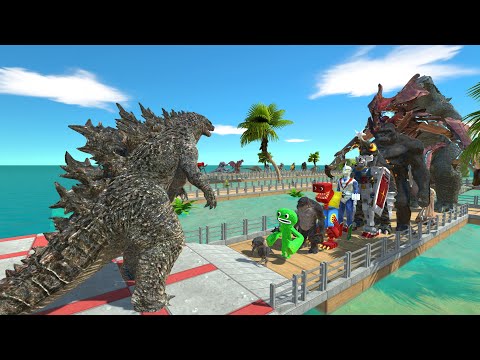Godzilla vs King Kong DEATH RUN - Animal Revolt Battle Simulator