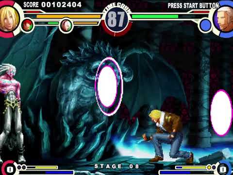 King of Fighters XI - Defeating Magaki with Iori, Terry, and Ash