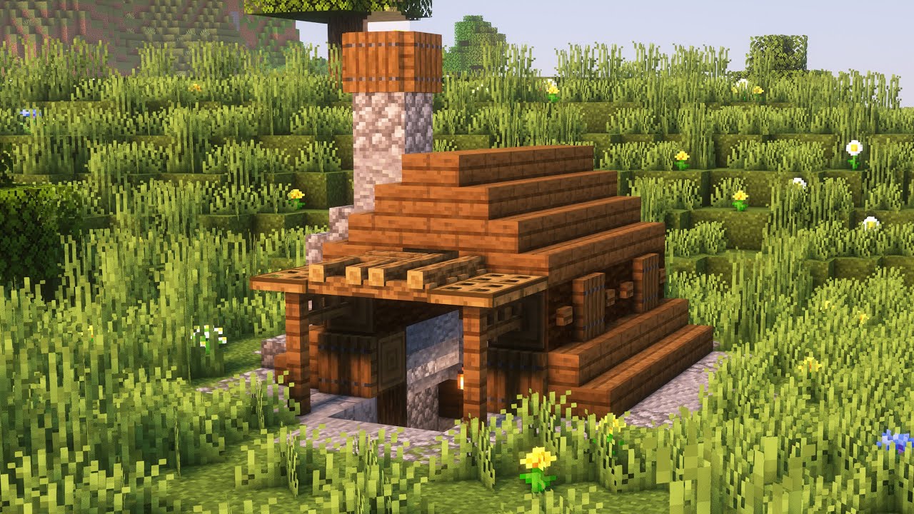 Minecraft Underground Bunker House Tutorial - YouTube