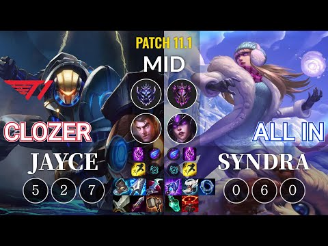 T1 Clozer Jayce vs ALL IN Syndra Mid - KR Patch 11.1