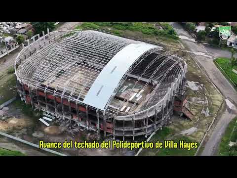 Avance del techado del polideportivo de Villa Hayes