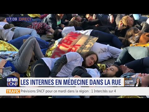 Les internes en médecine étaient eux aussi dans la rue ce mardi