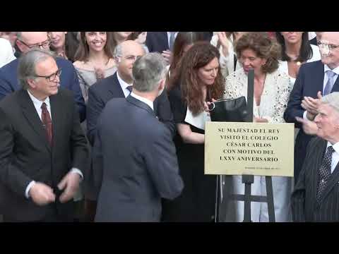 El Rey en el acto conmemorativo del 75º aniversario del Colegio César Carlos
