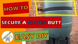 How To Install A Water Butt Safety Strap To Prevent Damage - Easy | Cheap | Under 30 Minutes