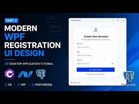 Modern Wpf Registration Ui Design C Desktop Application Tutorial Part2