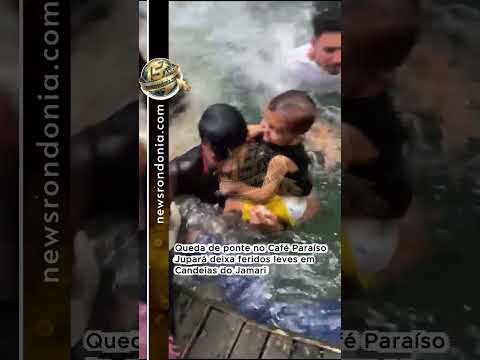 Queda de ponte no Café Paraíso Jupará deixa feridos leves em Candeias do Jamari