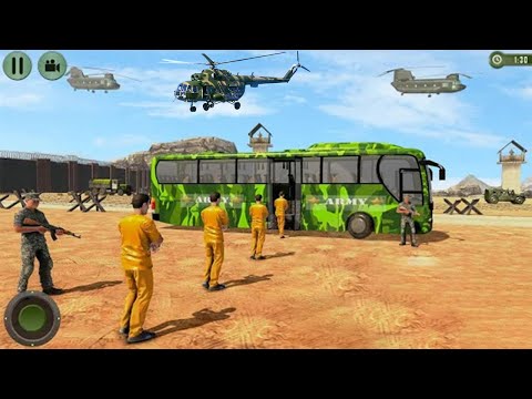 Offroad US Army Transport Prisoners Bus Driving । Prisoners Transport Bus Driving । Android Gameplay