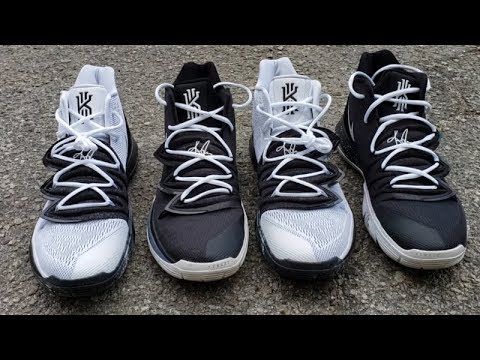 KYRIE IRVING'S NIKE KYRIE 5 'OREO' VS BLACK MAGIC SNEAKER COMPARISON