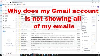 Gmail inbox  is not showing all of my emails on PC