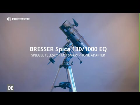 Телескоп Bresser Spica 130/1000 EQ3 Reflector Solar Carbon с солнечным фильтром и адаптером для смартфона (4630100)