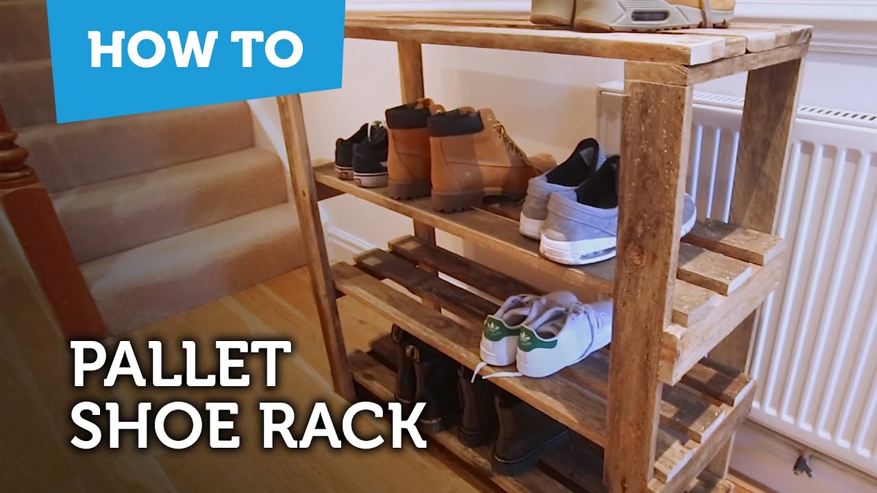 Watch Build a DIY pallet shoe rack now Build a DIY pallet shoe rack
