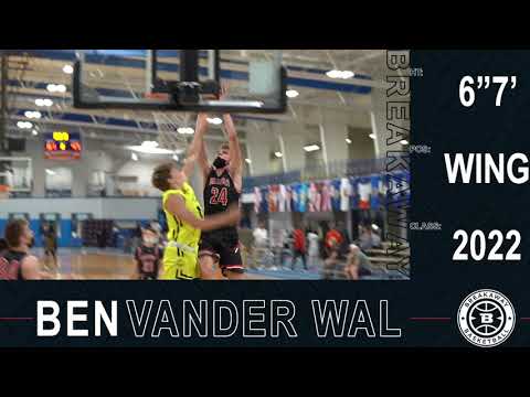 6'7" Wing Ben Vander Wal 2022 Spring 2021 Highlights with Breakaway Basketball
