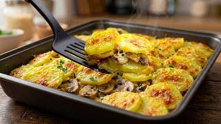  Kentang Panggang Jamur dengan Saus Krim dan Keju Parmesan