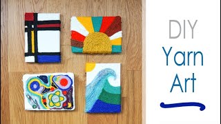 DIY YARN ART | Make Your Own Fun Mini Canvases with Yarn or String | Fun Craft Idea