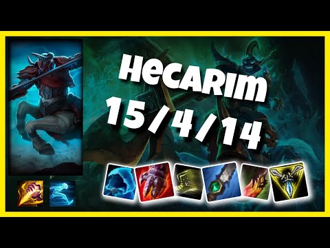 EU Challenger Hecarim JUNGLE (15/4/14) vs LILLIA Gameplay Replay - Patch 10.19