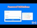 Password Validation In Javascript Strong Password Checker Hindi