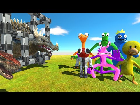 Rainbow Friends Search and Rescue Anguirus From Dinosaurs - Animal Revolt Battle Simulator