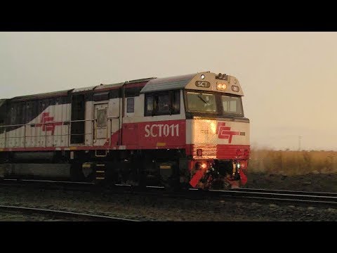 SCT MP9 Freight Train In Rain (26/1/2018) - PoathTV Australian Railways