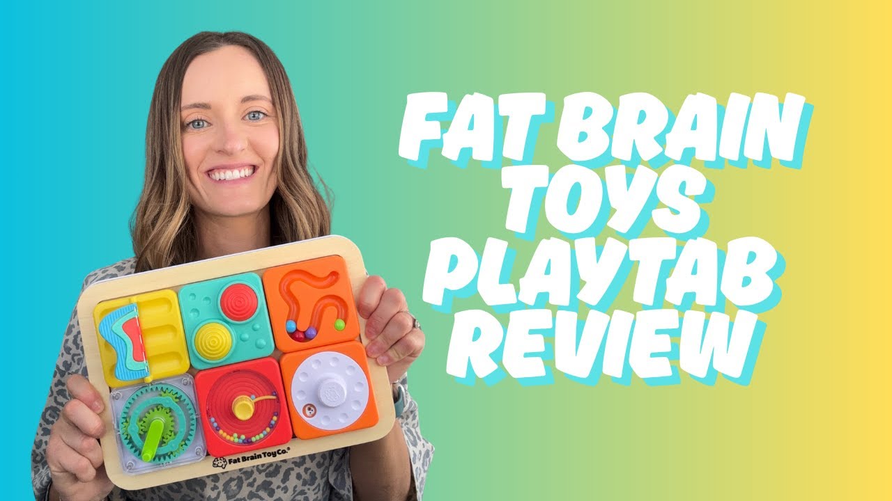 Fat Brain Toys PlayTab Essentials, Modular Sensory Activity Board for Babies and Toddlers