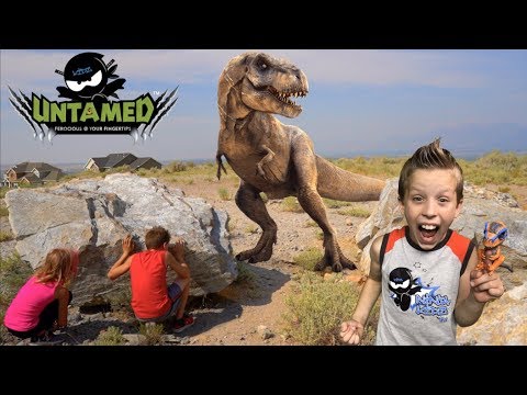 Ninja Kids vs Untamed T-REX!  Jurassic ADVENTURE!