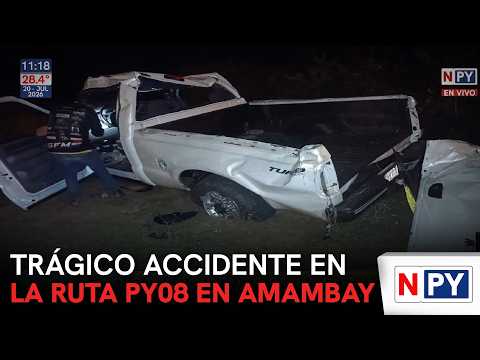 Trágico accidente en la Ruta PY08 en Amambay
