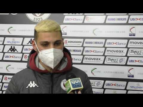 Alessandro Di Paolantonio al termine di Arezzo-Sudtirol 0-4