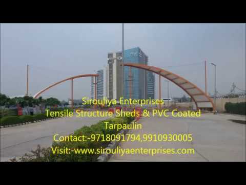 Modular steel architectural tensile structure