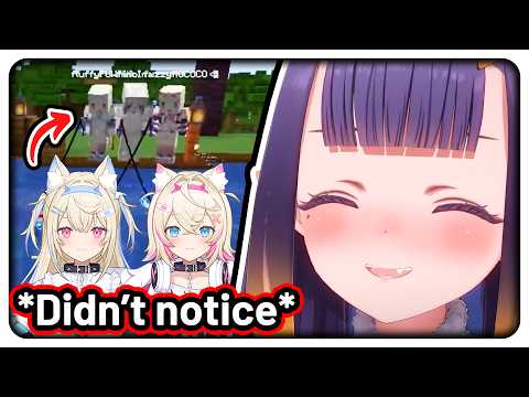 FUWAMOCO didn't notice Ina squeezed in between them until Chihaya mentioned it 【Hololive】