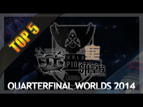 EDG vs SHR Top 5 plays - Worlds Quarterfinals | Edward Gaming vs Star Horn Royal Club Highlights