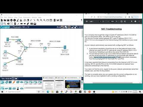 CCNA Lab: NAT Troubleshooting