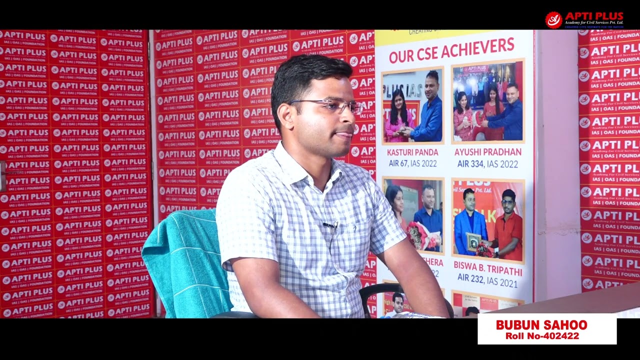 BUBUN SAHOO  || RANK  1 || OAS 2024 || Mock Interview || APTI PLUS