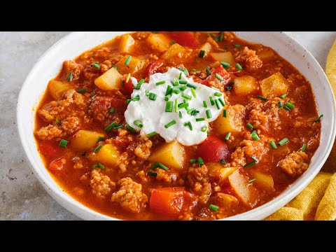Make your own farmer's pot with minced meat, potatoes & peppers