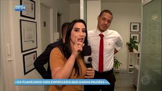 Fabíola Gadelha mostra flanelinha que virou empresário milionário