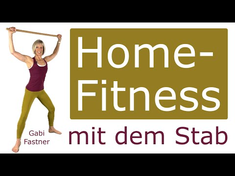 🥢 34 min. Homefitness mit dem Stab | Workout mit Kräftigung, Koordination, Faszien und Kondition