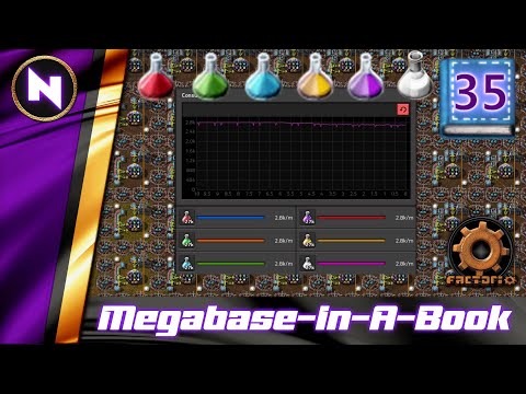 2700 Science / Min Megabase Is Working! | #35 | Factorio Megabase-In-A-Book Lets Play