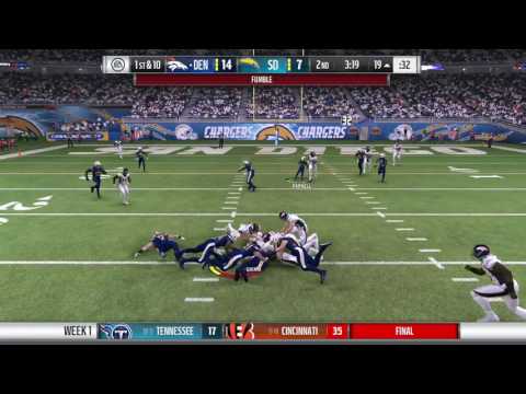 Madden NFL 17 : INSANE FUMBLE PILE-UP AFTER 2 BROKEN TACKLES! 🏈 J.J. Watt!