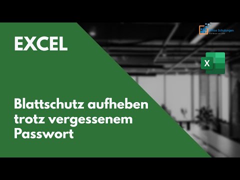 Blattschutz aufheben bei vergessenem Kennwort
