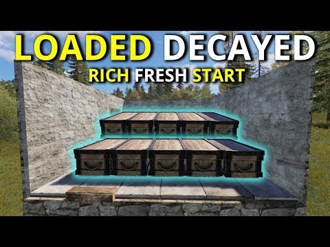 LOADED DECAYED BASE TOOK US FROM ROCK TO RICHES ON A FRESH START! - Rust Survival Gameplay 1/2