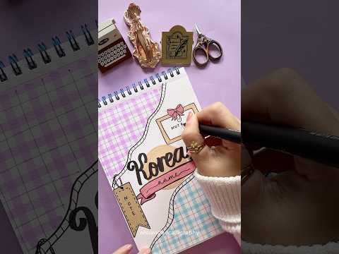 DIY Front Page Idea: Korean 🎀 #shorts #nhuandaocalligraphy #frontpage