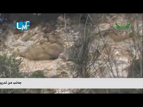 جانب من تدريبات لواء انصار الساحل استعدادا لمعركة السيطرة على قمة النبي يونس