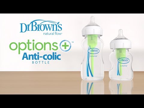 Brown's Wide-Neck Glass Baby Bottle, Level Slow Flow