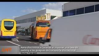Aena discrimina a Canarias al imponer una tasa de parking a las guaguas de transporte discrecional