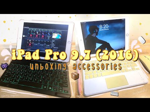 📦 Unboxing iPad Pro 9.7 (2016)  accessories✨| ft. Wireless keyboard ⌨️ + mouse🖱