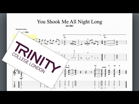 You Shook Me All Night Long Trinity Grade 3 Guitar