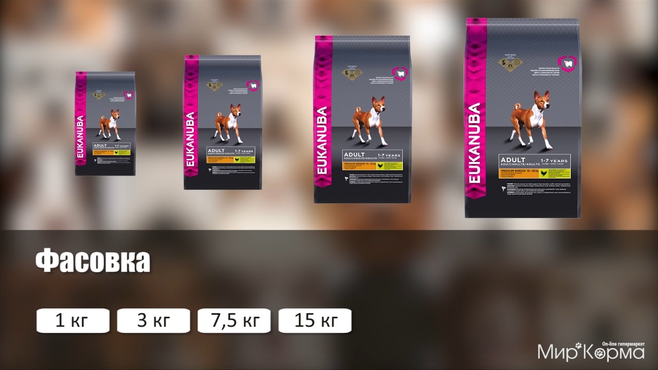 Обзор корма Eukanuba Dog Adult Medium Breed