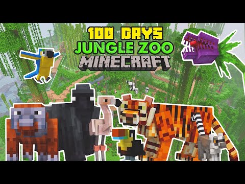 I Spent 100 DAYS Building A JUNGLE Wildlife Rescue ZOO In MINECRAFT